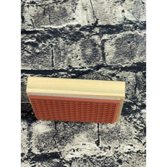 Great Impressions PLAID PATTERN Wood Mount Rubber Stamp #K82 - Picture 5 of 8